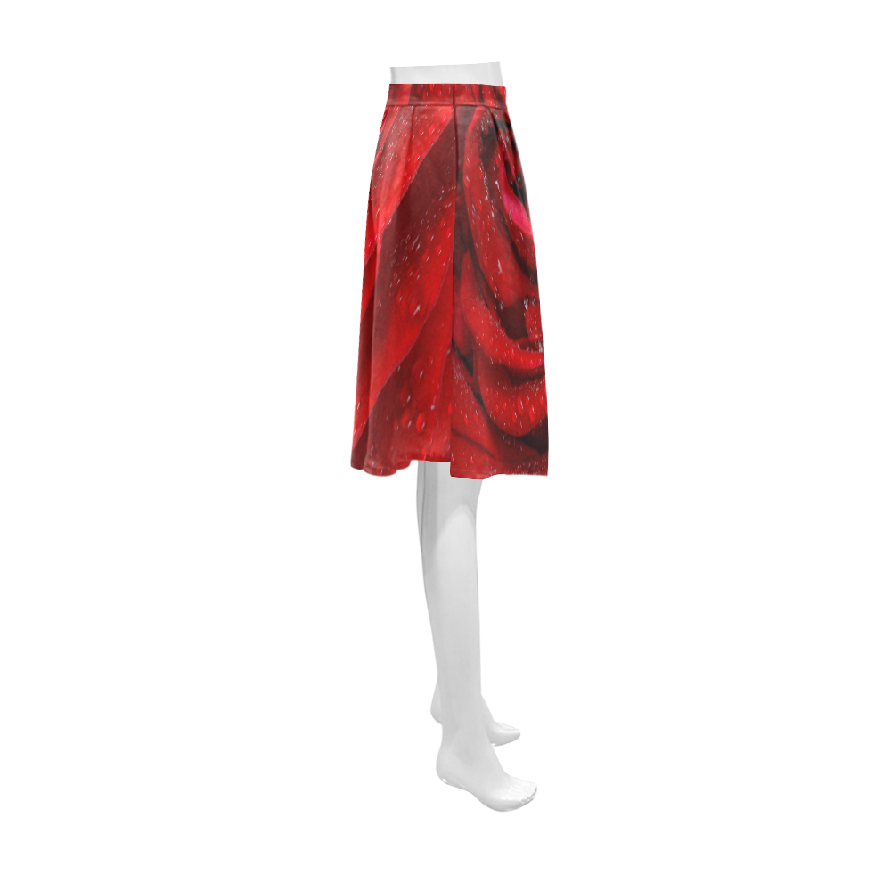 Red rosa Athena Women's Short Skirt (Model D15)