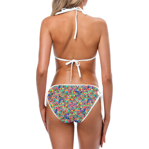 Multicolored Geometric Pattern Custom Bikini Swimsuit (Model S01)