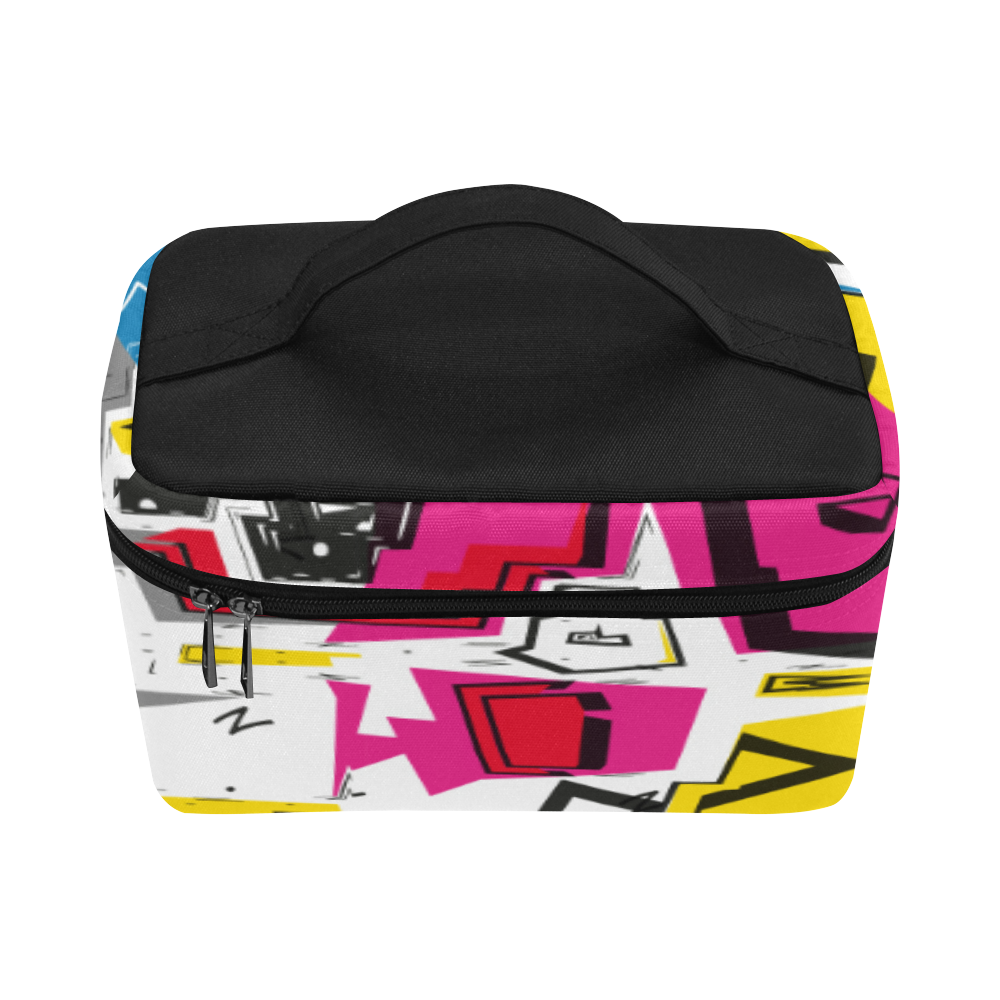 Distorted shapes Cosmetic Bag/Large (Model 1658)