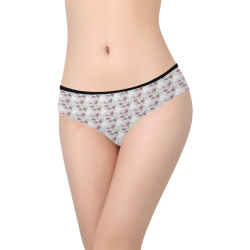Floral pattern briefs Women's Hipster Panties (Model L33)