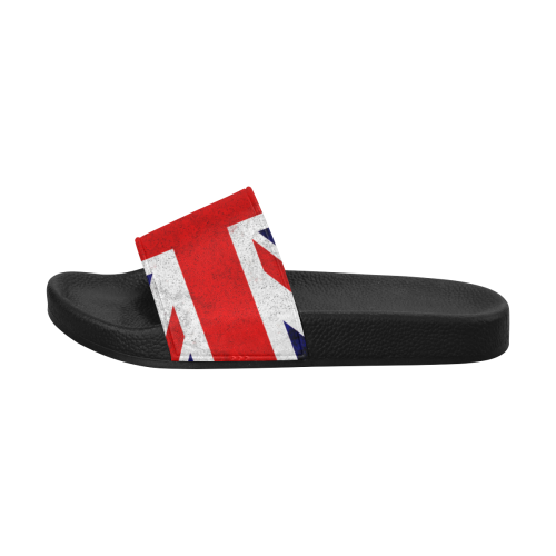 United Kingdom Union Jack Flag - Grunge 2 Men's Slide Sandals/Large Size (Model 057)