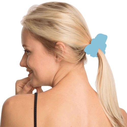 color baby blue All Over Print Hair Scrunchie