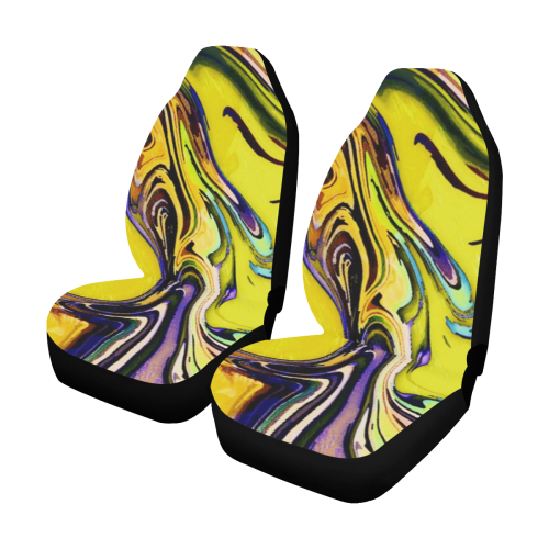 Yellow marble Car Seat Covers (Set of 2)