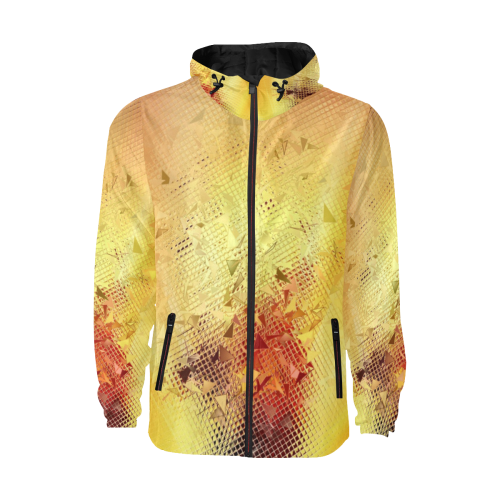 Gold by Nico Bielow All Over Print Quilted Windbreaker for Men (Model H35)