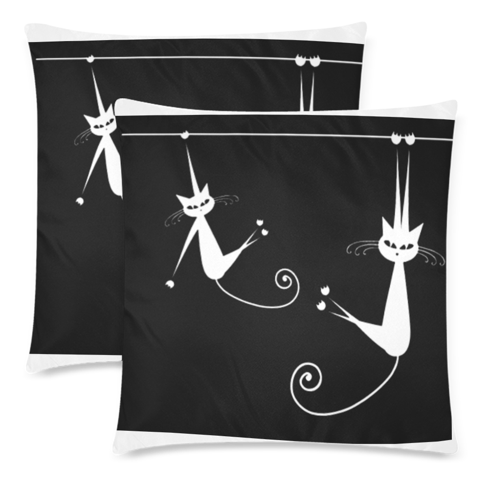 Sling1 Custom Zippered Pillow Cases 18"x 18" (Twin Sides) (Set of 2)