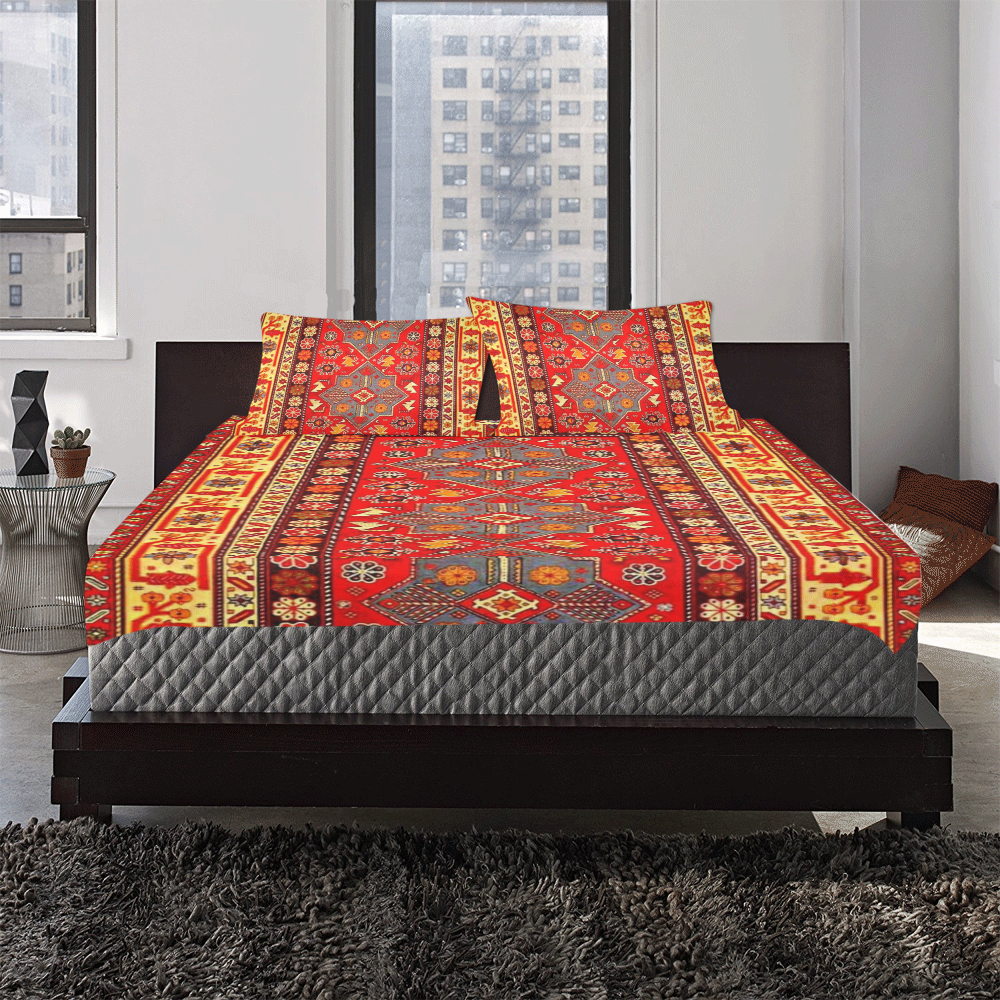 Azerbaijan Pattern 5 3-Piece Bedding Set