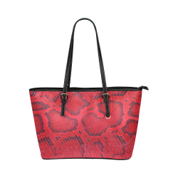 SNAKE LEATHER 6 Leather Tote Bag/Large (Model 1651)