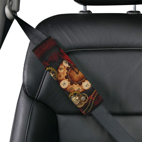 Steampunk, wonderful clockwork Car Seat Belt Cover 7''x8.5''