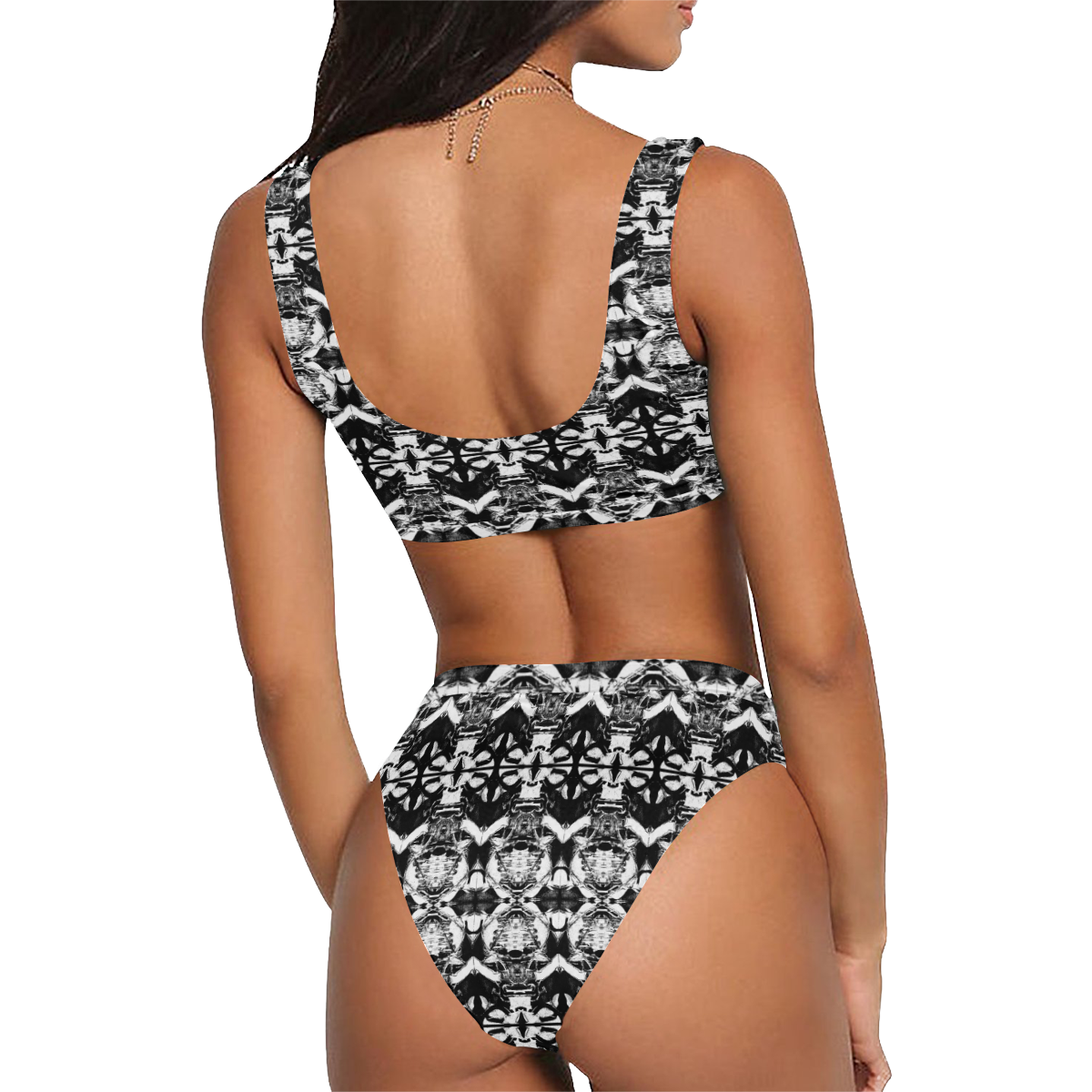 Cerberus Sport Top & High-Waisted Bikini Swimsuit (Model S07)