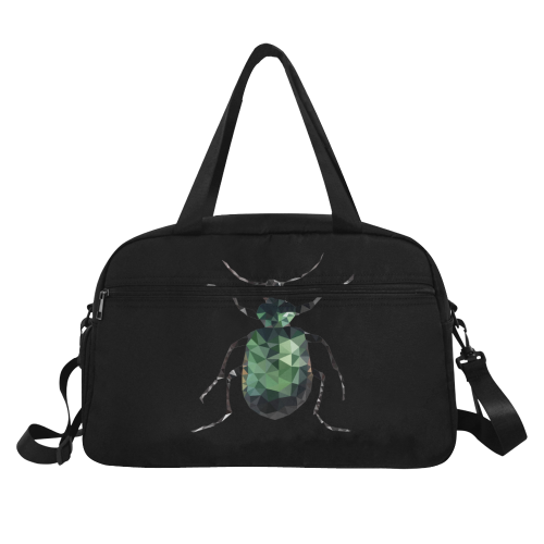 Low poly geometric green bug Fitness Handbag (Model 1671)