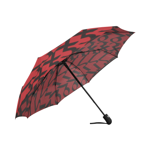 NUMBERS Collection 1234567 Original Red/Black Auto-Foldable Umbrella (Model U04)