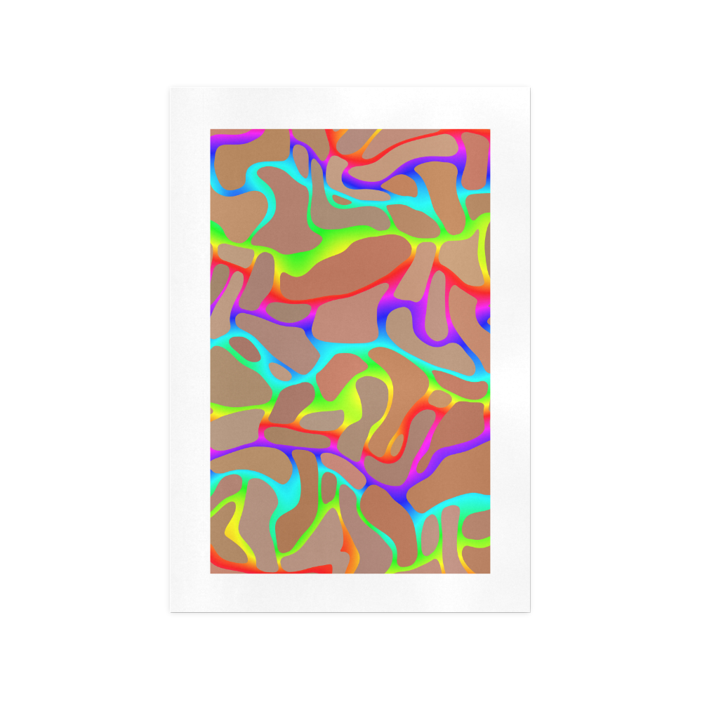Colorful wavy shapes Art Print 13‘’x19‘’