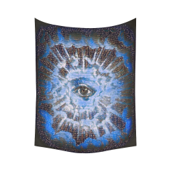 Astral Eye Source Blacklight Cotton Linen Wall Tapestry 60"x 80"