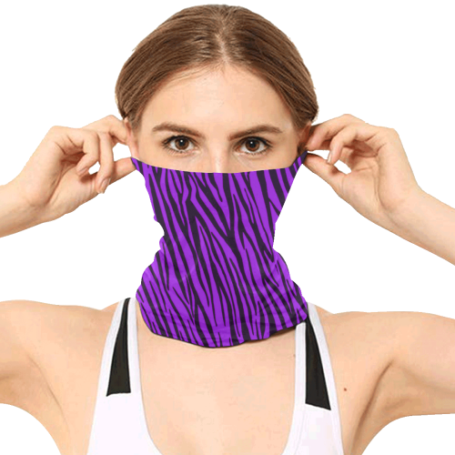 Purple Zebra Stripes Headwear Multifunctional Headwear