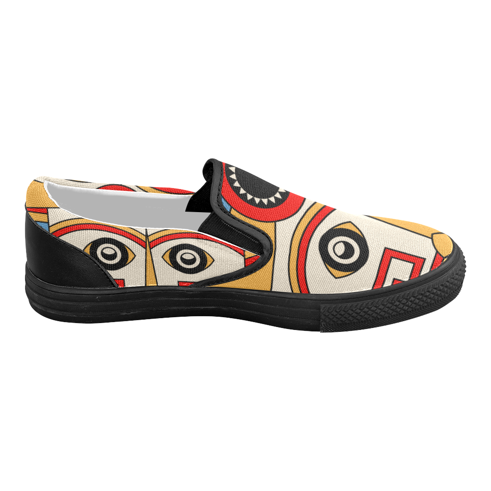 Aztec Religion Tribal Women's Slip-on Canvas Shoes (Model 019)