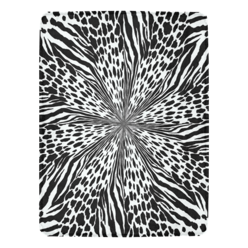 animal print 1 vortex swirl Ultra-Soft Micro Fleece Blanket 60"x80"