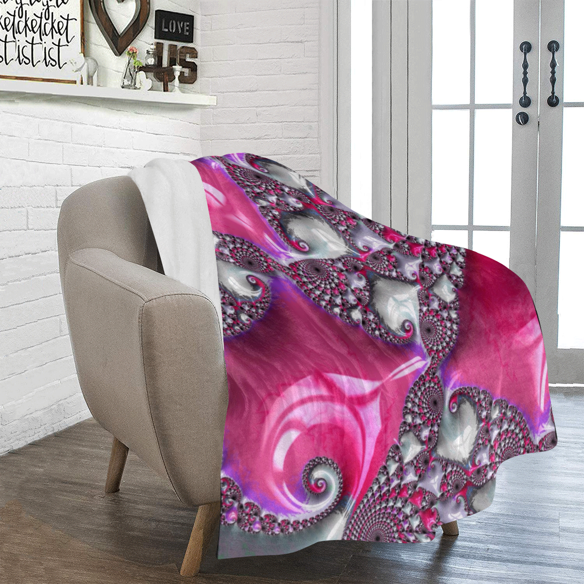 Pink 3 3 Ultra-Soft Micro Fleece Blanket 43''x56''