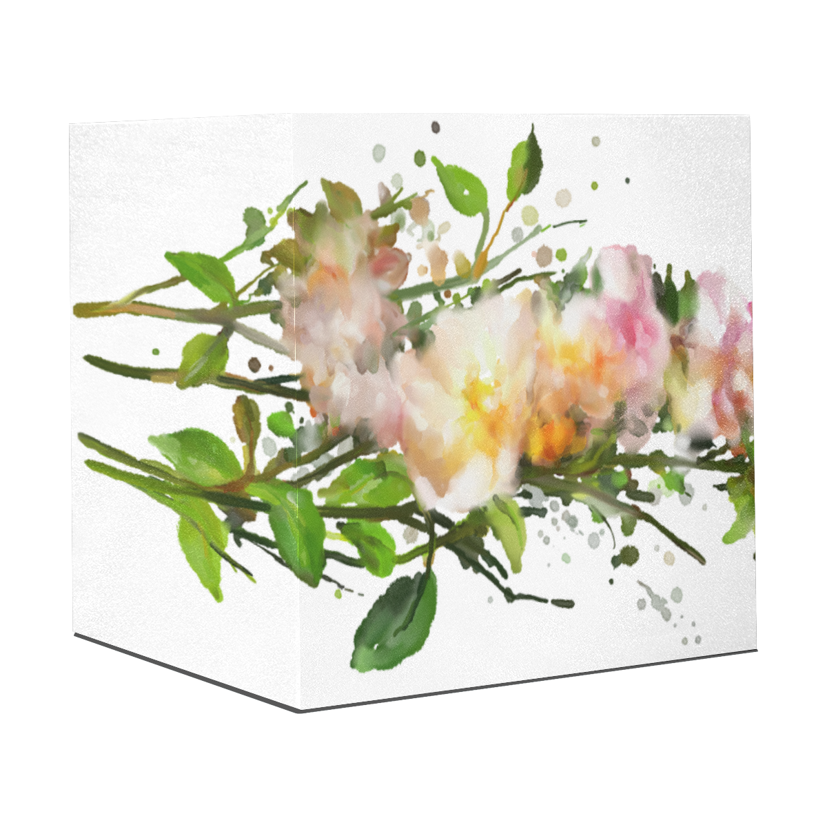 Watercolor Blend Roses, floral watercolor Gift Wrapping Paper 58"x 23" (5 Rolls)