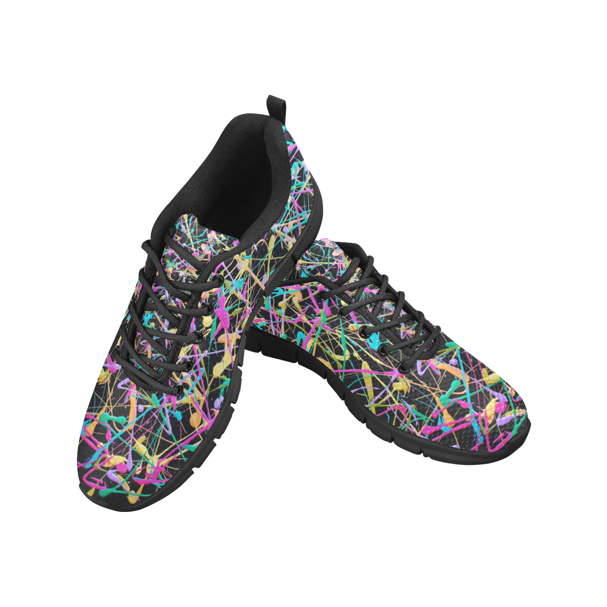 Starlight Black Men's Breathable Running Shoes (Model 055)