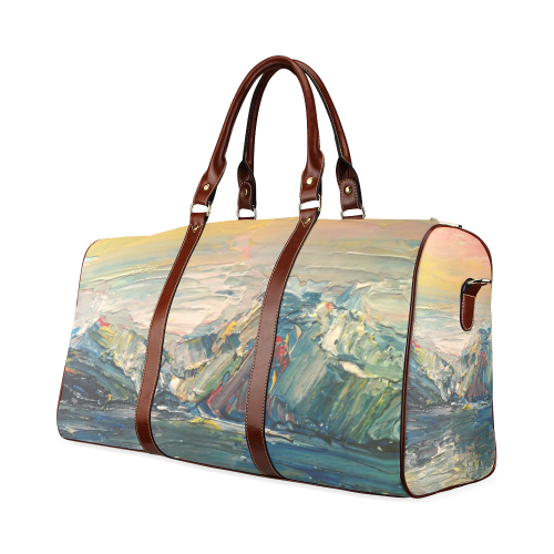 Mountains painting Waterproof Travel Bag/Small (Model 1639)