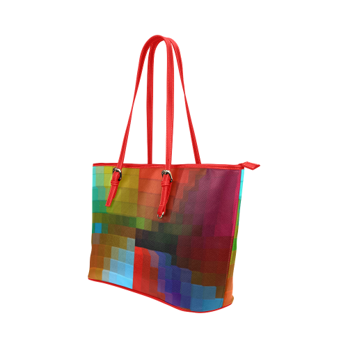 Patterns of Bright Passion Leather Tote Bag/Large (Model 1651)