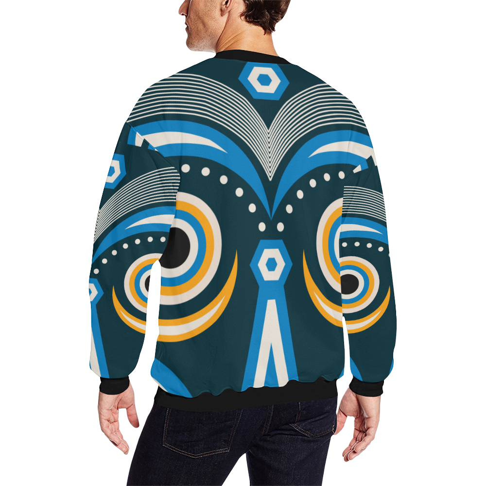 lulua tribal All Over Print Crewneck Sweatshirt for Men/Large (Model H18)