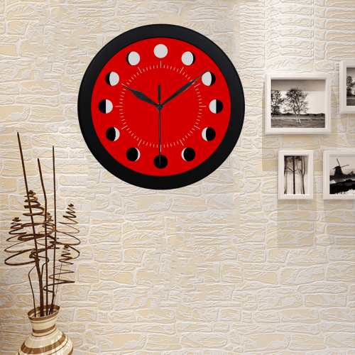 Lunar Cycles Circular Plastic Wall clock