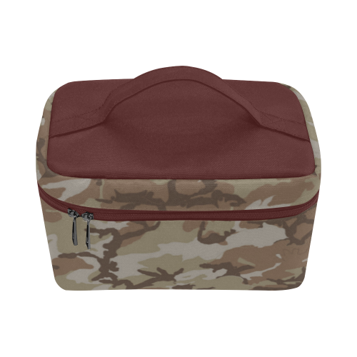 Woodland Desert Brown Camouflage Cosmetic Bag/Large (Model 1658)