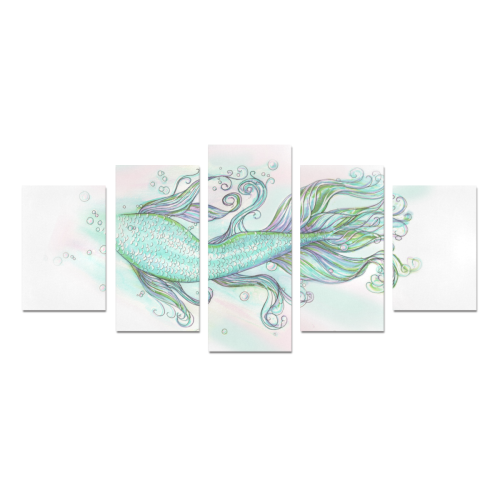 Mermaid Tail 6 Canvas Print Sets D (No Frame)