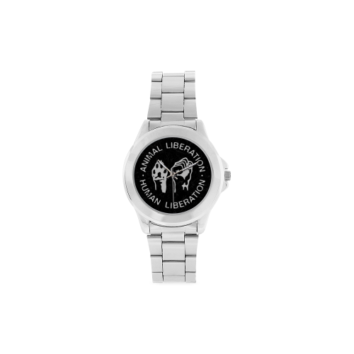 Animal Liberation, Human Liberation Unisex Stainless Steel Watch(Model 103)