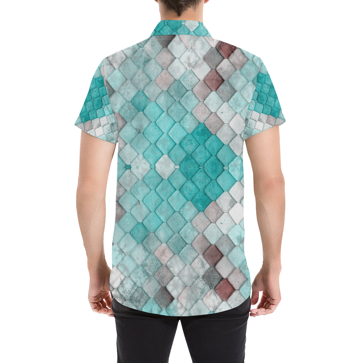 Big Pattern by K.Merske Men's All Over Print Short Sleeve Shirt (Model T53)