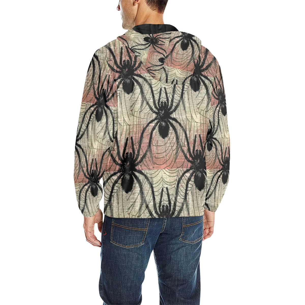 Halloween Spider by Artdream All Over Print Quilted Windbreaker for Men (Model H35)