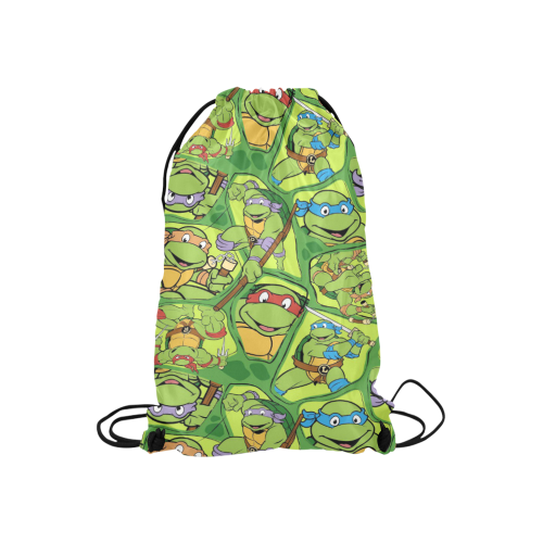 Teenage Mutant Ninja Turtles (TMNT) Small Drawstring Bag Model 1604 (Twin Sides) 11"(W) * 17.7"(H)