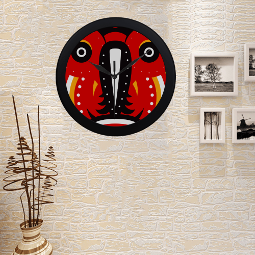 tribal ethnic Circular Plastic Wall clock