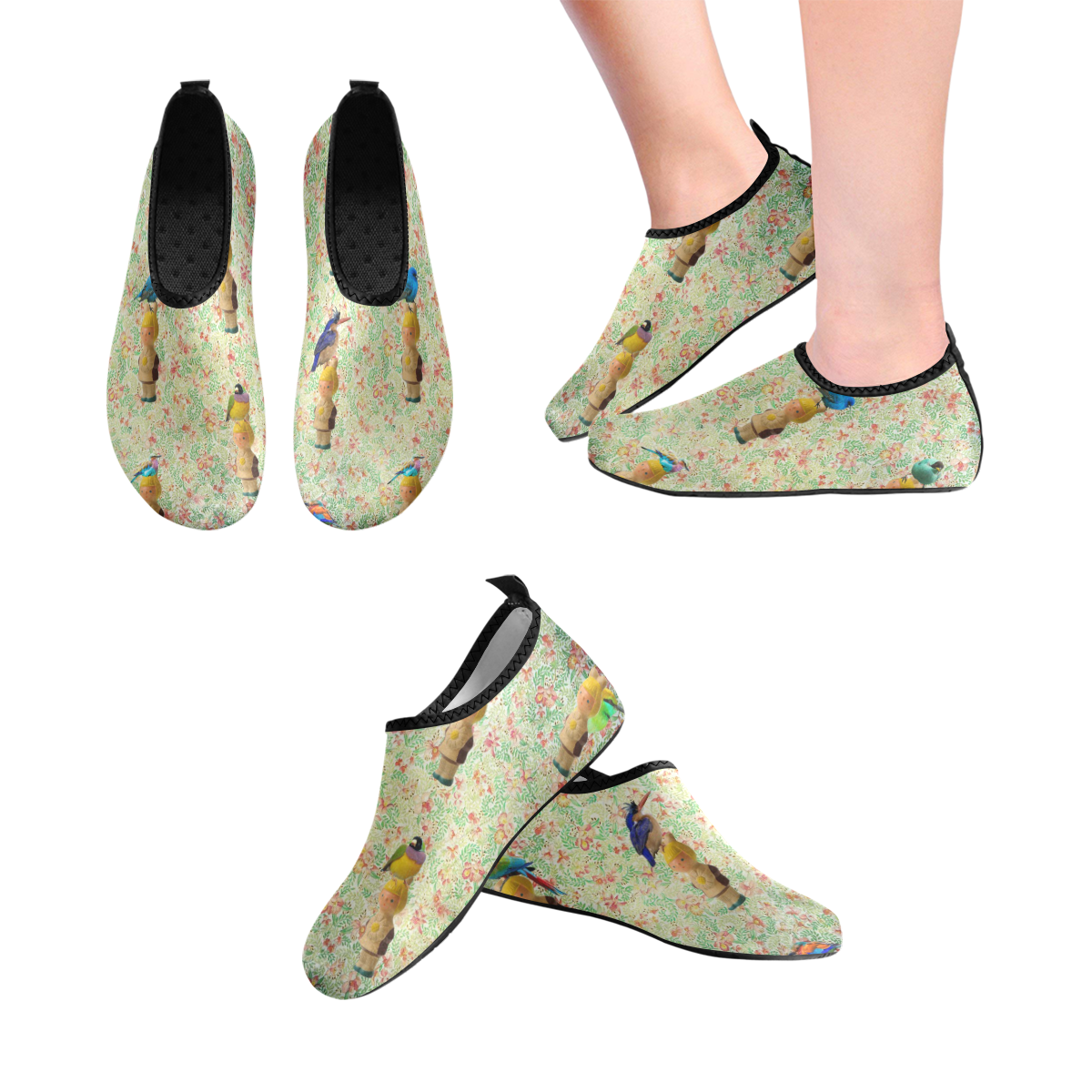 Daisy's Birds Women's Slip-On Water Shoes (Model 056)