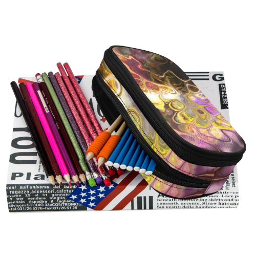 Colorful Marble Design Pencil Pouch/Large (Model 1680)