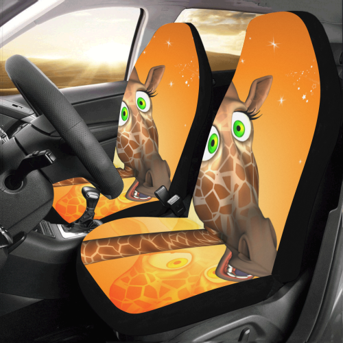 Cute, funny giraffe Car Seat Covers (Set of 2)