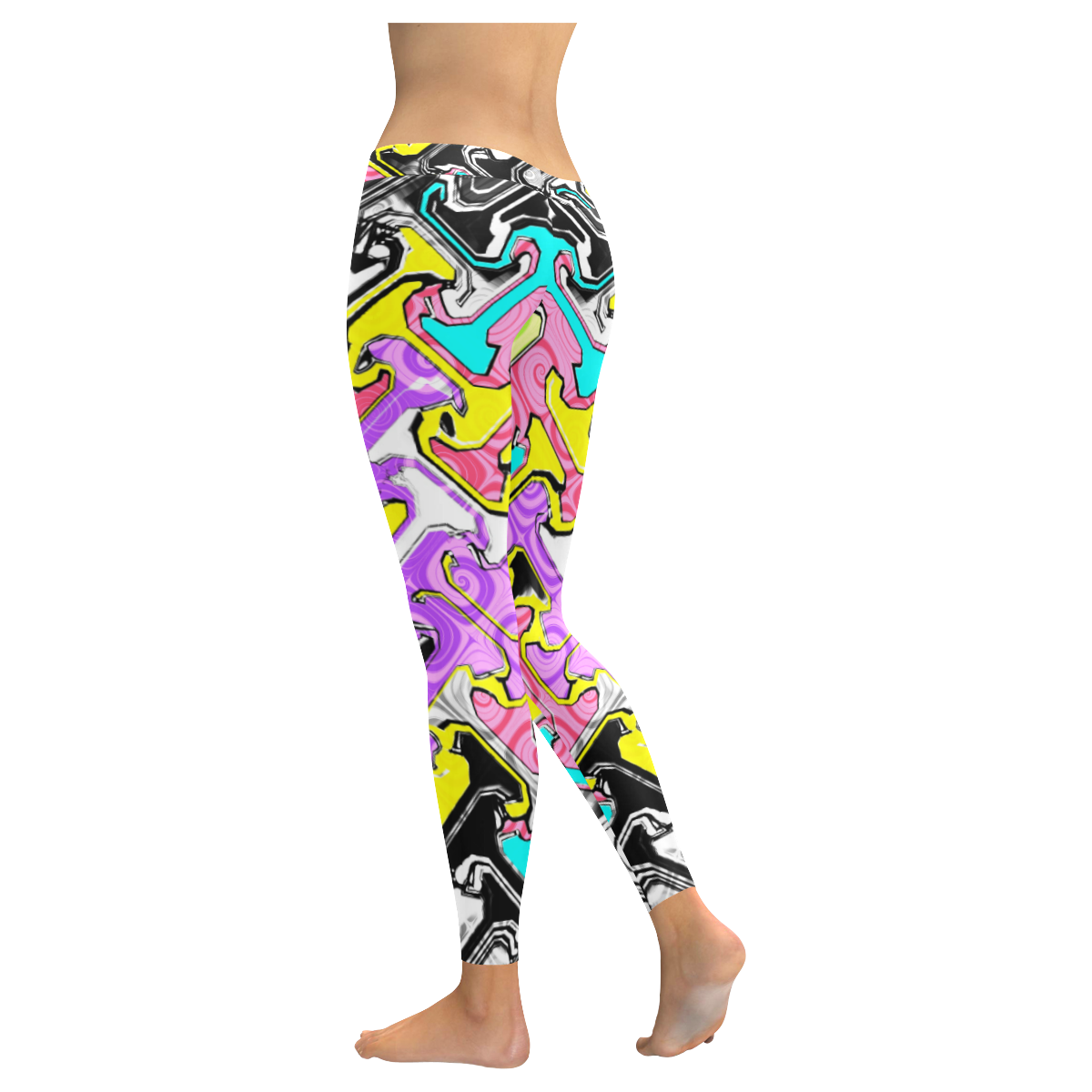 BUSYBODY Women's Low Rise Leggings (Invisible Stitch) (Model L05)