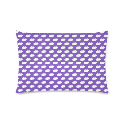 Clouds with Polka Dots on Purple Custom Zippered Pillow Case 16"x24"(Twin Sides)
