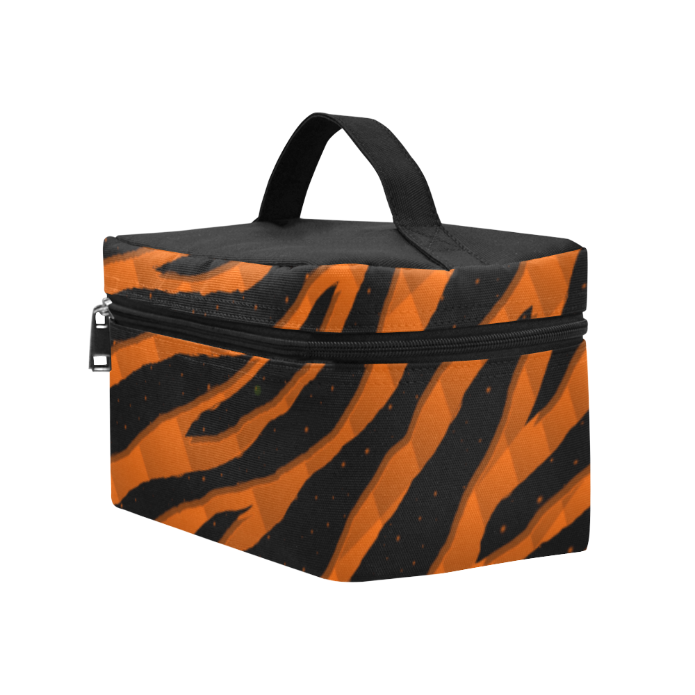 Ripped SpaceTime Stripes - Orange Cosmetic Bag/Large (Model 1658)