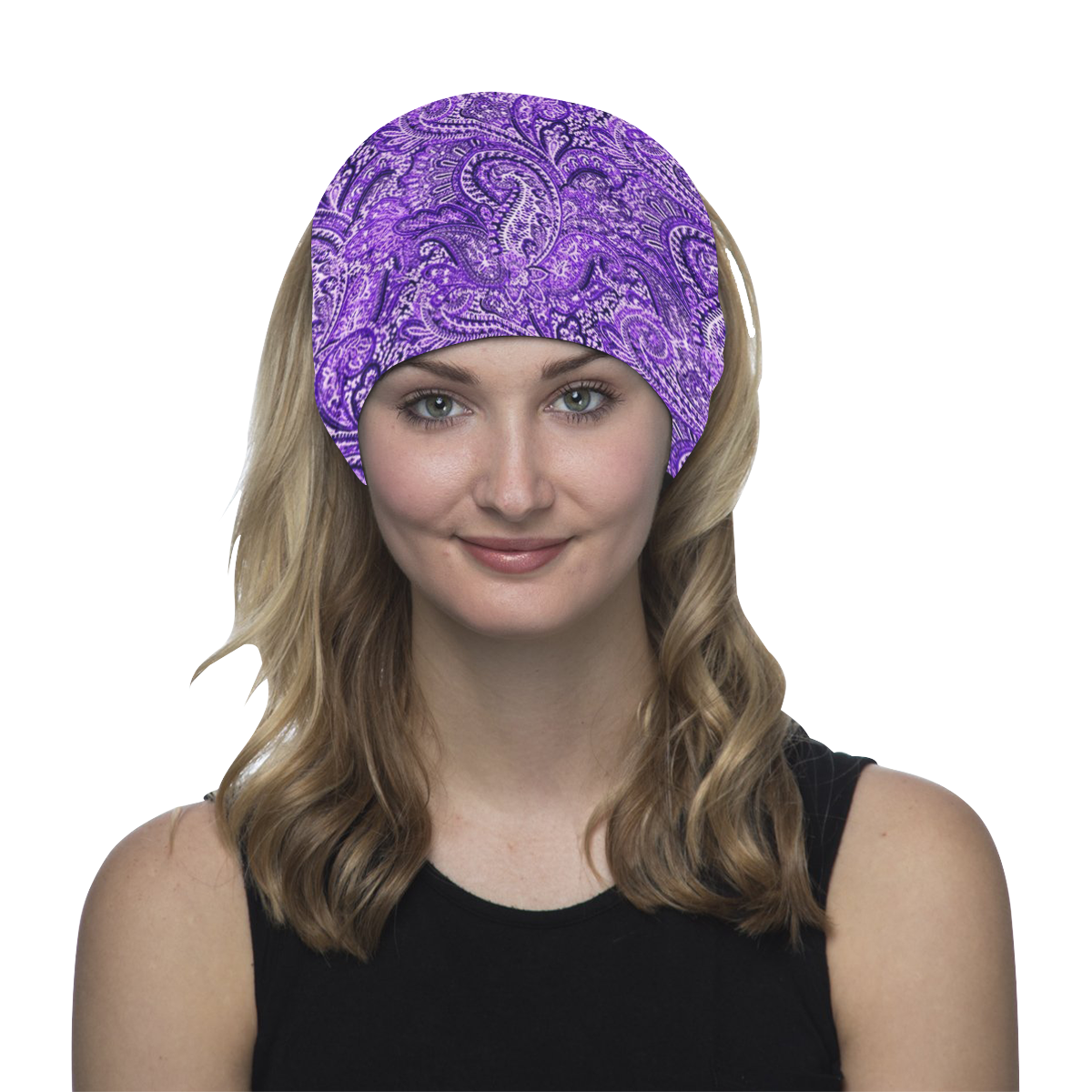 Pretty Purple Paisley Multifunctional Headwear