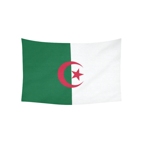 Algeria World Flag Cotton Linen Wall Tapestry 60"x 40"