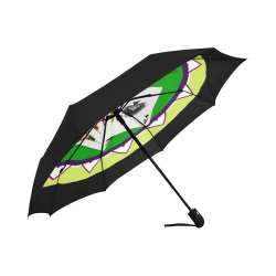 LasVegasIcons Poker Chip - Magic Lamp on Black Anti-UV Auto-Foldable Umbrella (Underside Printing) (U06)