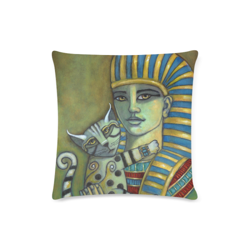 The Pharaoh's Cat Custom Zippered Pillow Case 16"x16"(Twin Sides)