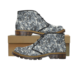 Urban City Black/Gray Digital Camouflage Women's Canvas Chukka Boots/Large Size (Model 2402-1)