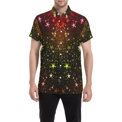 Stars20160903_by_JAMColors Men's All Over Print Short Sleeve Shirt (Model T53)
