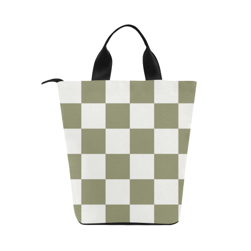 Alli Two-Tone Plaid Nylon Lunch Tote Bag (Model 1670)