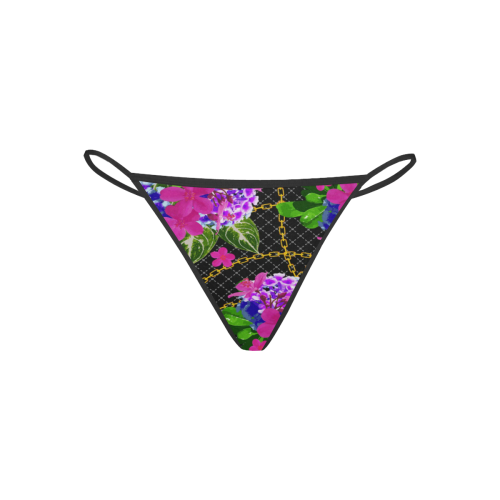 floral-chain Women's All Over Print G-String Panties (Model L35)