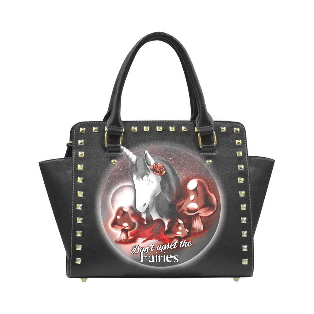 Dead Unicorn Rivet Shoulder Handbag (Model 1645)