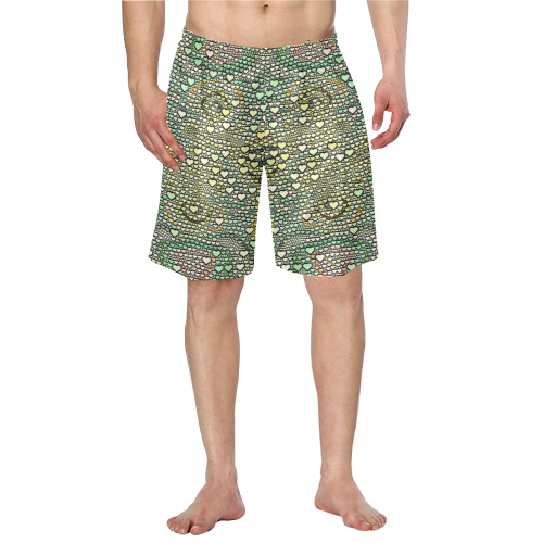 hearts everywhere E  by JamColors Men's Swim Trunk/Large Size (Model L21)